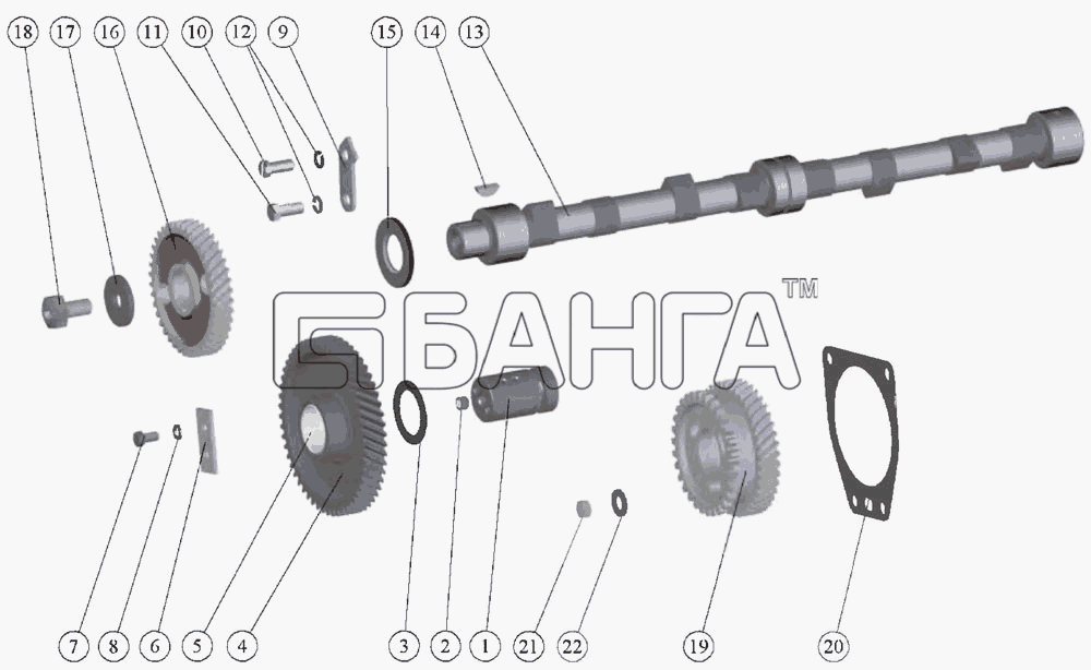 ММЗ Д-242С Схема Распределительный механизм-6 banga.ua